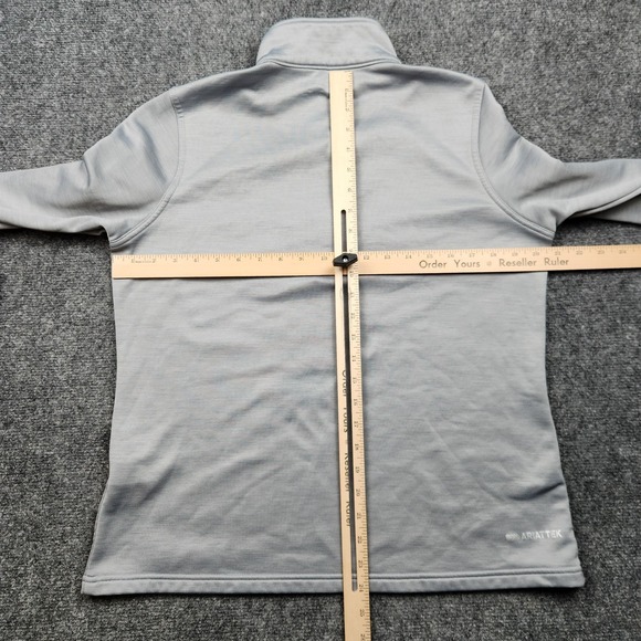 AriatTEK Pullover Womens Medium Gray 1/4 Zip Long Sleeve Equestrian Top - Picture 4 of 7